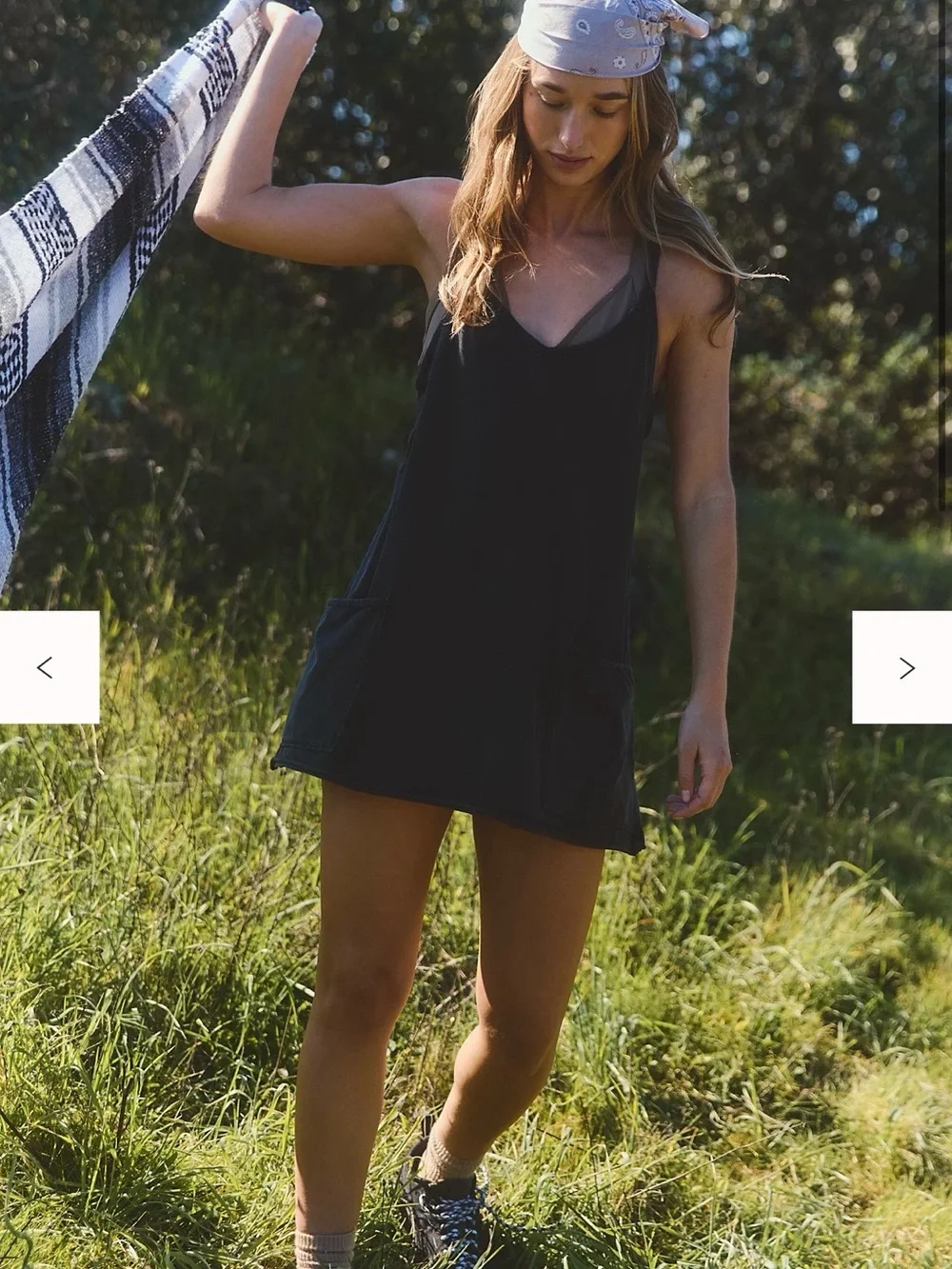 Free People Black Racerback Mini Dress - Easy Summer Slip